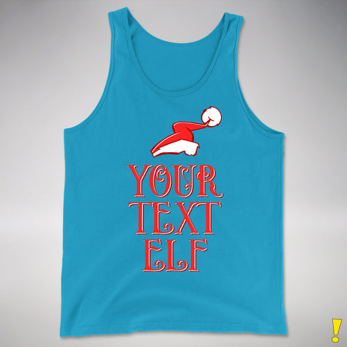 Personalized Elf Family Premium Tank Top - Neon Blue